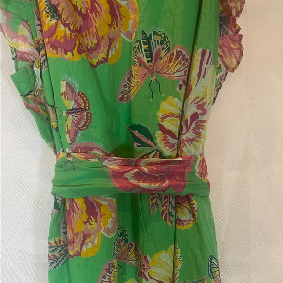 BANKANAN . NY . JAIPUR , Size LARGE , Green Floral Island Maxi Dress - Picture 14 of 17